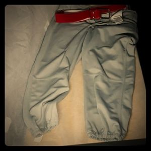 Softball pants and belt combo